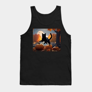 Black Kitty Tank Top